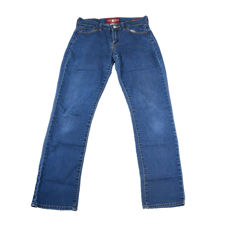 Lucky Brand Jeans Womens 4 (28x29) Ankle Sofia Straight Blue Denim